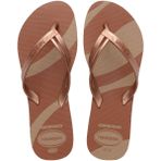 Havaianas Kadın HAV. Elegance Print Parmak Arası Terlik, Pembe altın rengi, 8.5/9 UK