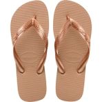 Havaianas Kadın Parmak Arası Terlik Pembe Altın Renk Silikon/Plastik Günlük Kullanım İçin Konforlu - Pembe - Altın