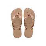 Havaianas Kadın Üst Metalik Parmak Arası Terlik, altın yükseldi, 7.5/8 UK
