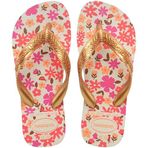 Havaianas Kıds Flores Kız Çocuk Parmak Arası Terlik 4000052, Altın, 33-34