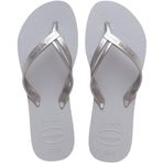 Havaianas - Şık, şık, sağlam ve rahat banyo terliği, kadınlar için, şık kayışlı ve kaymaz tabanlı, Buz Grisi, 38 EU