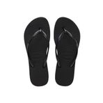 Havaianas – Slim Flatform, zarif, uzun ömürlü ve çok yönlü banyo terliği, 2,5 cm kalınlığında taban, ince kayış, kadın, Siyah, 41/42 EU