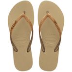 Havaianas Slim Glitter Kahverengi Terlik, 37-38, 4146975, Dark Brown, Kadın