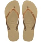 Havaianas Slim Glitter Kahverengi Terlik, 39-40, 4146975, Dark Brown, Kadın