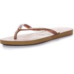 Havaianas SLIM LOGO METALIC Kadın Parmak Arası Terlik, Pembe altın, 37-38