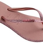 Havaianas Slim Sparkle Ii Tanga Sandalet Kadın Pembe Parmak Sandalet, Çiğdem Gülü, 42 EU