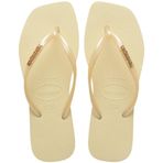 Havaianas Square Logo Metallıc Kadın Parmak Arası Terlik 4148257, Krema, 37-38