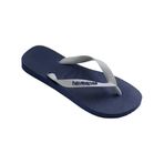 Havaianas – Top Logo Pop Up, rahat, şık ve çok yönlü banyo terliği, üst modele dayanır, dikkat çekici logolu kayış, kaymaz taban, üniseks, yetişkin, Lacivert Buz, 44/46 EU