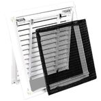 Havalandırma kapağı, metal havalandırma ızgarası kapağı, süzgeçli kare, 8 10 12 14 16 18 20 22 24 inç, tavan havalandırma kapağı (45 x 45 cm)