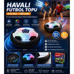 Havalı Futbol Topu Orta Boy Led Işıklı Ev İçin Güvenli Kayar Disk Futbol Oyunu