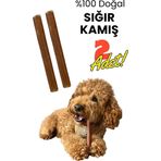 Havhav %100 Doğal Sığır Kamış 2 Adet Köpek Çiğneme Çubuğu Kurutulmuş Taze Dana Kamış Köpek Ödülü