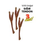 Havhav 3 Adet Köpek Ödülü %100 Doğal Sığır Tendon Köpek Çiğneme Çubuğu Köpek Ağız Sağlığı