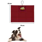 Havhav Küçük ve Orta Irk Için Köpek Minderi 47X70 cm Bordo Renkli Köpek Yatağı - Cepli ve Katlanabilir