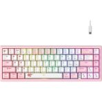 Havit Gamenote KB874L Mekanik Red Switch Gaming %60 Klavye - Red Switch - Pembe