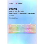 Havit Gamenote Kb876l Mekanik Hisli Gaming Türkçe Q Rgb Işıklı Beyaz Oyuncu Klavyesi