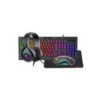 Havit Gamenote Kb887cm 4'lü Gaming Set – Klavye, Mouse, Kulaklık, Mousepad – Rainbow, Türkçe Q