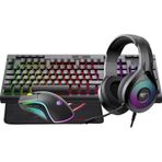 Havit Gamenote KB887CM-TUR 4'lü Gaming Set – Klavye, Mouse, Kulaklık, Mousepad – Rainbow Aydınlatma, Türkçe Q, 3.5mm Jack, PC Uyumlu