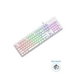 Havit Gamenote RGB Backlit Gaming Mekanik Klavye Blue Switch - Beyaz KB870L