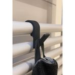 Havlu Askılığı, 6'lı Set, Duşakabin ve Havlupan Petek için, Banyo Mutfak Kancalı (Siyah)