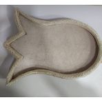 Havluluk Sabunluk Banyo Aksesuar 31X25CM Lale Şeklinde Çiçekli Home El Yapım Kadife 1 Adet - 31 x 25 cm