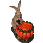 HAVUÇLU TAVŞAN, 28 cm, El Boyaması Biblo, El Sanatları, ev & ofis & bahçe dekorasyonu, hediyelik