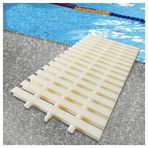 Havuz drenajı için taşma ızgarası kapağı, ABS plastikten zemin gider şeridi, etkili su tahliyesi için 8 parçalı aktivite ızgarası (18 x 100 cm, uzun ömürlü ve kolay
