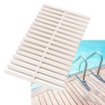 Havuz gider ızgarası kaplaması – Duş ve yürüme yolları için taşma ızgarası, zemin üstü havuzlar için, 30 x 100 cm, 10'lu paket, balkon ve duşlar için uzun ömürlü su tahliye çözümü