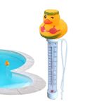 Havuz için Yüzer Sıcaklık Ölçer | Dize ile Çocuk Banyo Sıcaklık Ölçer | Sıcak Küvet, Spa için Yüzen Ördek Su Sıcaklık Ölçer