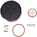 Havuz ve Spa için Yedek Dönüş Dönüşüm Kiti, Siyah Silindirli Plastik Parça Seti Beyaz Tabanlı Kırmızı Contalar Yaylı Vidalar, 89,6 mm OD 40 mm Yükseklik, 8 Parça Montaj
