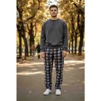 Havva Home Erkek Kadın (Unisex) Kare Ekose Desenli Polar Pantolon Ev Içi Ev Dışı Kullanım Hediye Için Uygun (Tek Alt) - Kırmızı - Siyah - Beyaz - 2XL