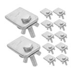 HAWILLOSCH 12 Adet Ağır Hizmet Tipi Araba Krikosu Kolu Dönüştürücü Otomatik Anahtarı Seti Metal Cırcır Adaptörü Krikoları İçin Evrensel Lastik Değiştirme Aletleri Otomobil