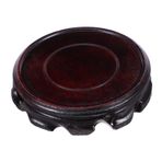 HAWILLOSCH Wood Display Stand for Teapots and Vases Round Wooden Base for Indoor Plant Support and Bonsai Flower Pot Holders for Garden