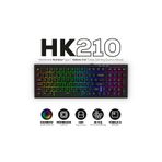 Hawk Gaming Chair HK210 Membrane Rainbow Type C to USB Kablolu Siyah Full Türkçe Gaming Oyuncu Klavye
