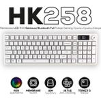 Hawk Gaming Chair HK258 Membrane LCD Rgb Kablosuz/bluetooth Beyaz Full Türkçe Gaming Oyuncu Klavye