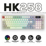 Hawk Gaming Chair HK258 Membrane LCD Rgb Kablosuz/Bluetooth Kırmızı Haki Full Türkçe Gaming Klavye - Kırmızı - Haki