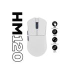 Hawk Gaming Chair HM120 1K Hz 12500 DPI Tri-Mode Kablosuz/Bluetooth Beyaz Gaming Oyuncu Mouse