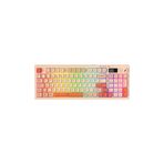 Hawk Gaming HK230 Membrane LCD RGB Kablosuz/Bluetooth Pembe Turuncu Full Türkçe Gaming Oyuncu Klavye