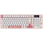 Hawk Gaming HK258 Membrane LCD Rgb Kablosuz/bluetooth Beyaz Pembe Full Türkçe Gaming Klavye - Çok Renkli