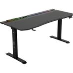 Hawk Ion x Çift Motorlu Yükseklik Ayarlı Rgb 160X80 Siyah Renk Çalışma ve Oyuncu Masası