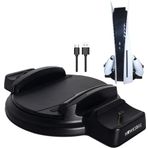 Hawksbill PS5 2 in 1 Console stand and Dual charging station, DualSense, Fast Charging for Playstation 5 Controllers