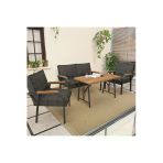 Hayal Balkon, Bahçe, Cafe, Metal Kanepe Koltuk Takımı , Bahçe Mobilyası, 211 - 70X110 Masalı - Antrasit