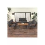 Hayal Balkon, Bahçe, Cafe, Metal Kanepe Koltuk Takımı , Bahçe Mobilyası, 2211 - 70X110 Masalı - Koyu Gri