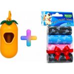 Hayal Patishop Köpek Kaka Poşeti Dispenseri & Dışkı Torbası Taşıma Aparatı 4 + 1 Rulo Hediye