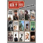 Hayal Poster Atatürk Görselli Mini Retro Ahşap Poster Seti 15'li Set 1 Poster Hediye