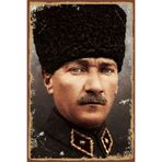Hayal Poster Atatürk Retro Ahşap Poster