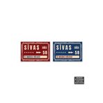 Hayal Poster PS1097 - Sivas Şehir Tabelası Retro Mdf Ahşap Poster Set (2 Adet - 20x30cm)