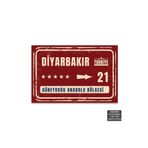 Hayal Poster PT1071 - Diyarbakır Şehir Tabelası Retro Mdf Ahşap Poster (20x30cm)