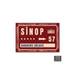 Hayal Poster PT1145 - Sinop Şehir Tabelası Retro Mdf Ahşap Poster (20x30cm)