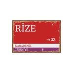 Hayal Poster Rize Sokak Tabelası Görselli Ahşap Poster UV Baskı 20x30cm