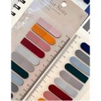 Hayal Sepeti 10 Renkli Cetvelli Pastel Tonları Şeffaf Pet Indeks / Index Sticker / Postit / Post-It - Karışık Çok Renkli - standart